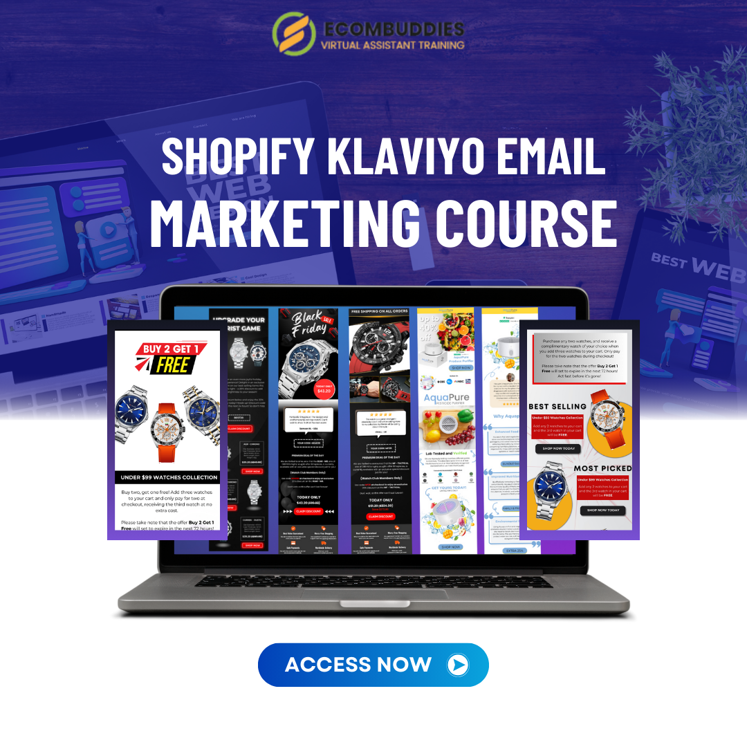 Klaviyo Email Marketing (PRE-RECORDED) with Certificate